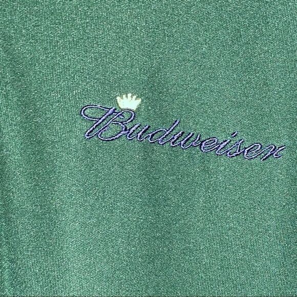 Under Armour Budweiser Polo Shirt Sz Large Green - Picture 3 of 11